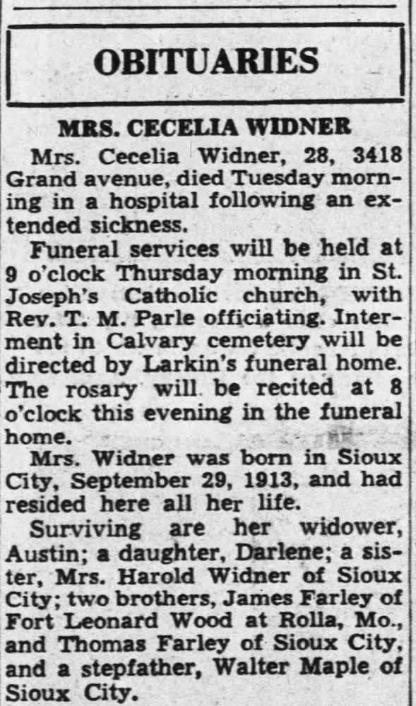 Clipping from Sioux City Journal
